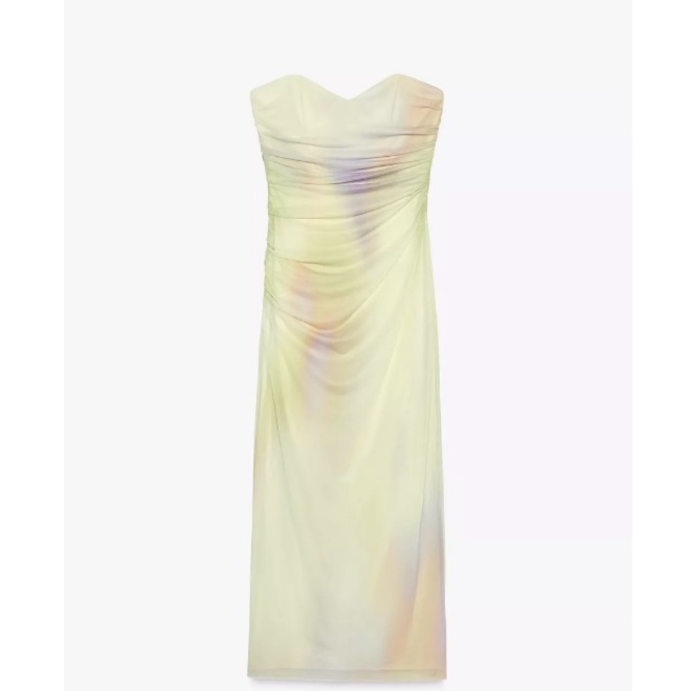 Zara Strapless Multicolor Dress